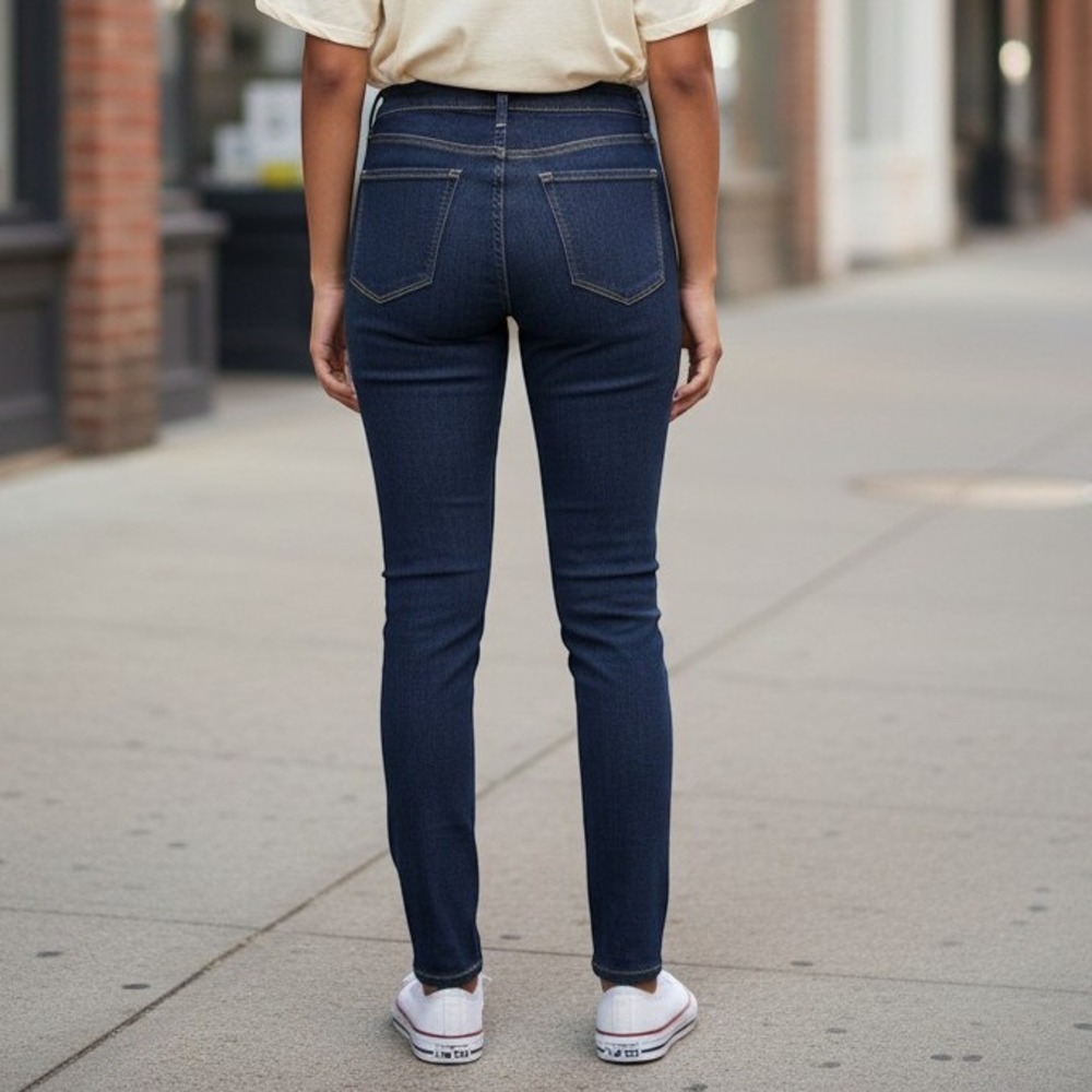 New Banana Republic Curvy Skinny Jeans Womens 27L Dark Wash Mid Rise Ankle Denim